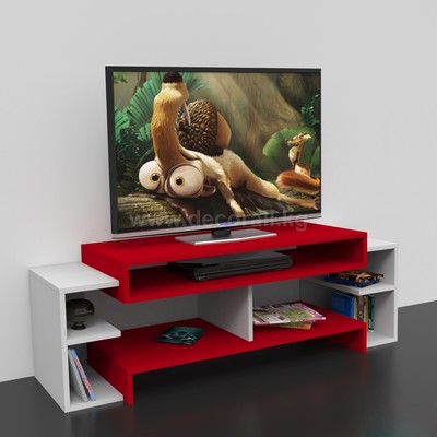 Medium libra tv unitesi beyaz kirmizi