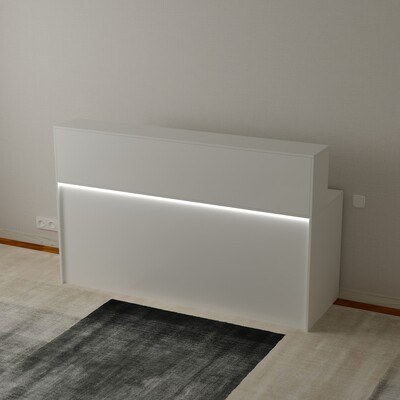 Стойка ресепшн Infinity c Led подсветкой белый